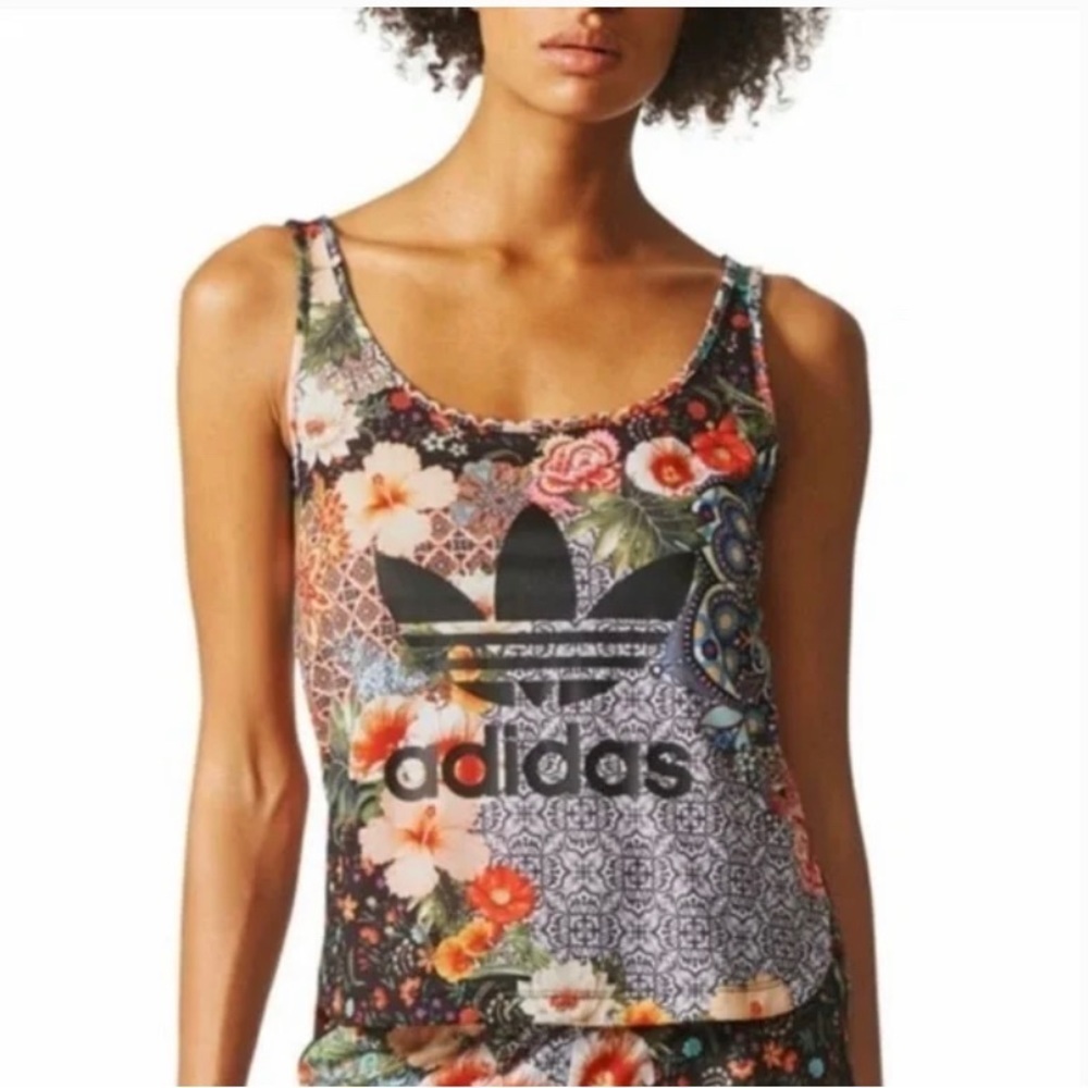 ADIDAS Farm Rio Multi Print Floral Tank Top - Picture 2 of 6